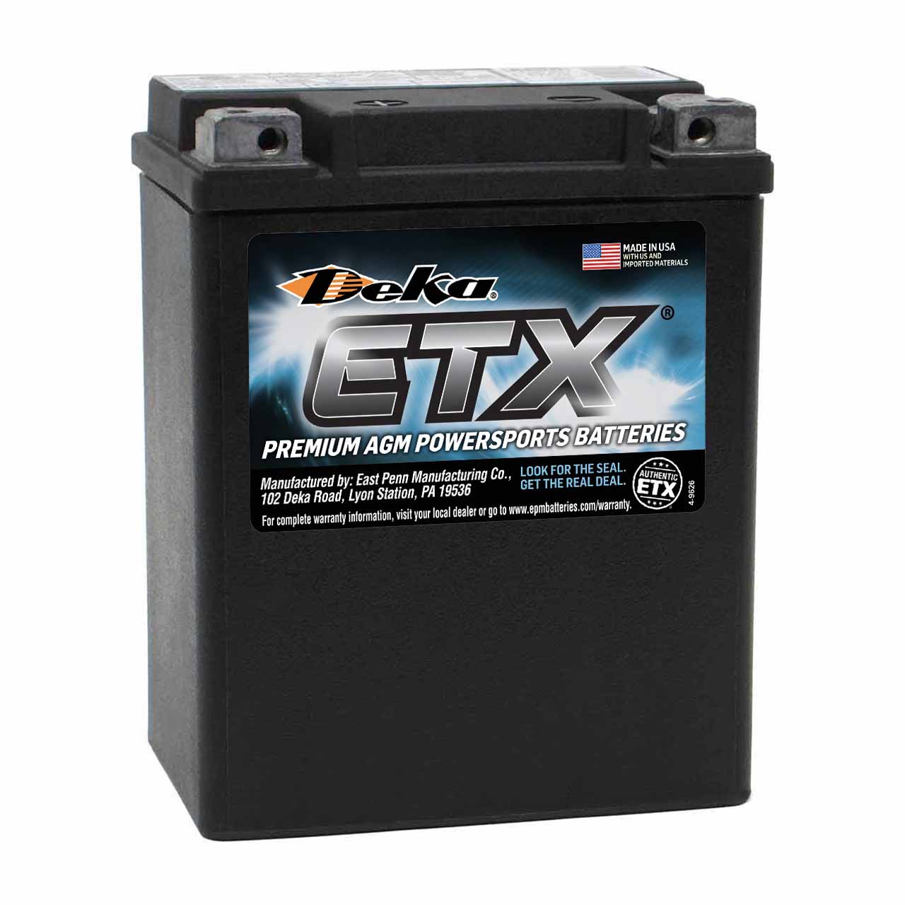Deka ETX15 AGM Powersport Battery – Group 14AH – Factory Activated Deka ETX15 AGM Powersport Battery – Group 14AH – Factory Activated