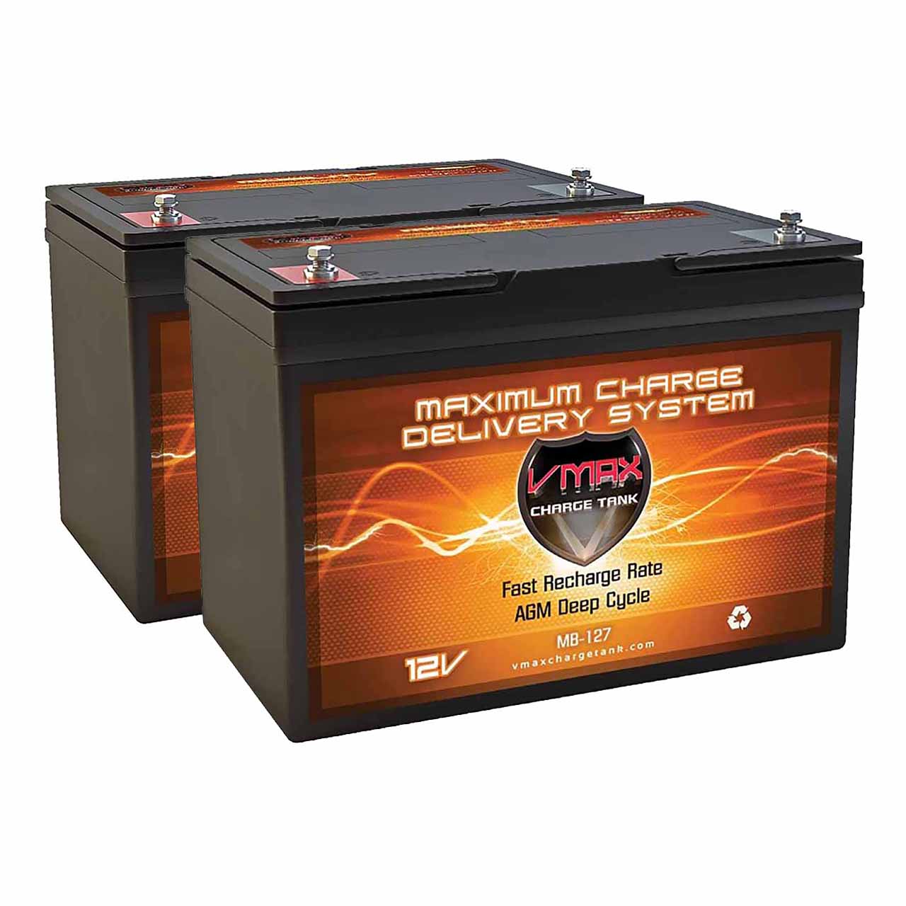 VMAX 24V 100Ah Electric Wheelchair Battery Set – Group 27 VMAX 24V 100Ah Electric Wheelchair Battery Set – Group 27