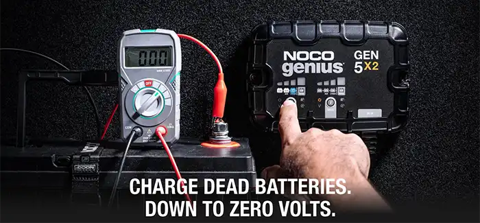 NOCO Genius GEN5X2 2 Bank 10 Amp Onboard Battery Charger Zero Volt Charging