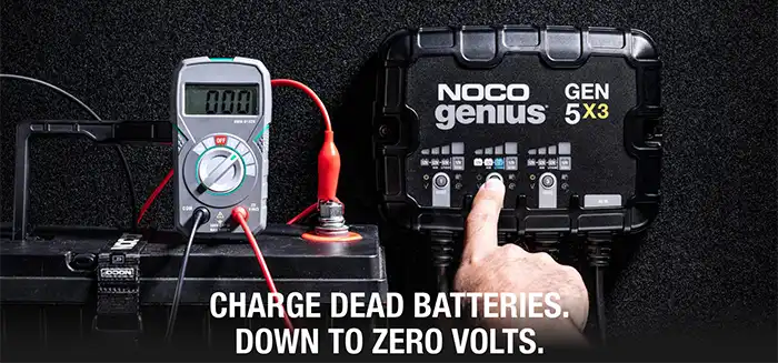 NOCO Genius GEN5X3 15 Amp Onboard 3 Bank Battery Charger Zero Volt Charging