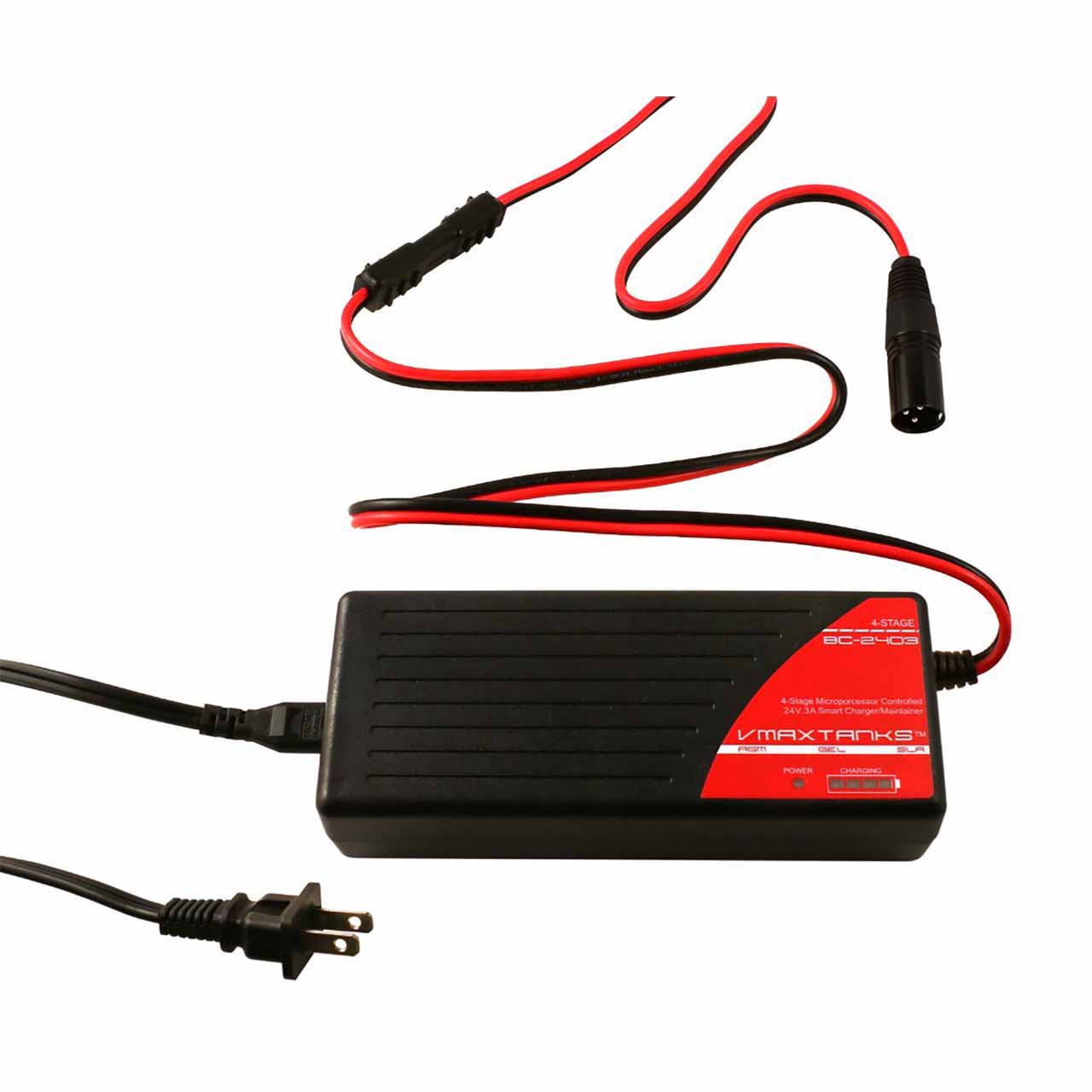 VMAX 24V 3A Electric Wheelchair Charger & Maintainer