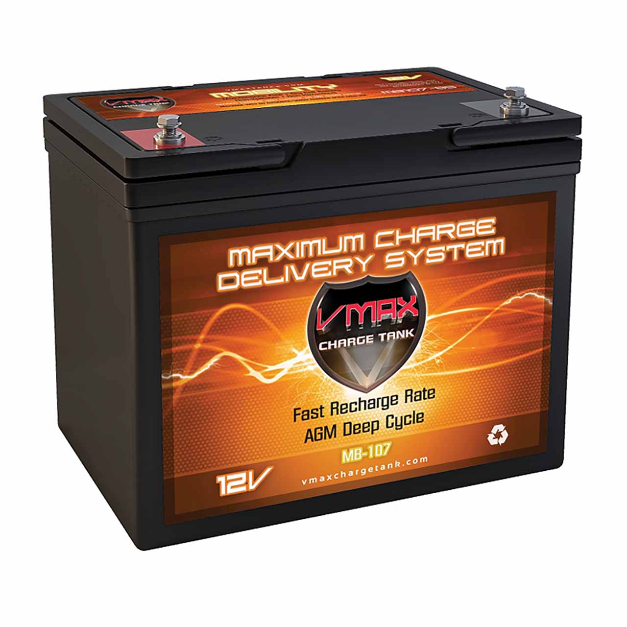 VMAX MB107-85 12V 85Ah AGM Deep Cycle Battery &ndash; Group 24