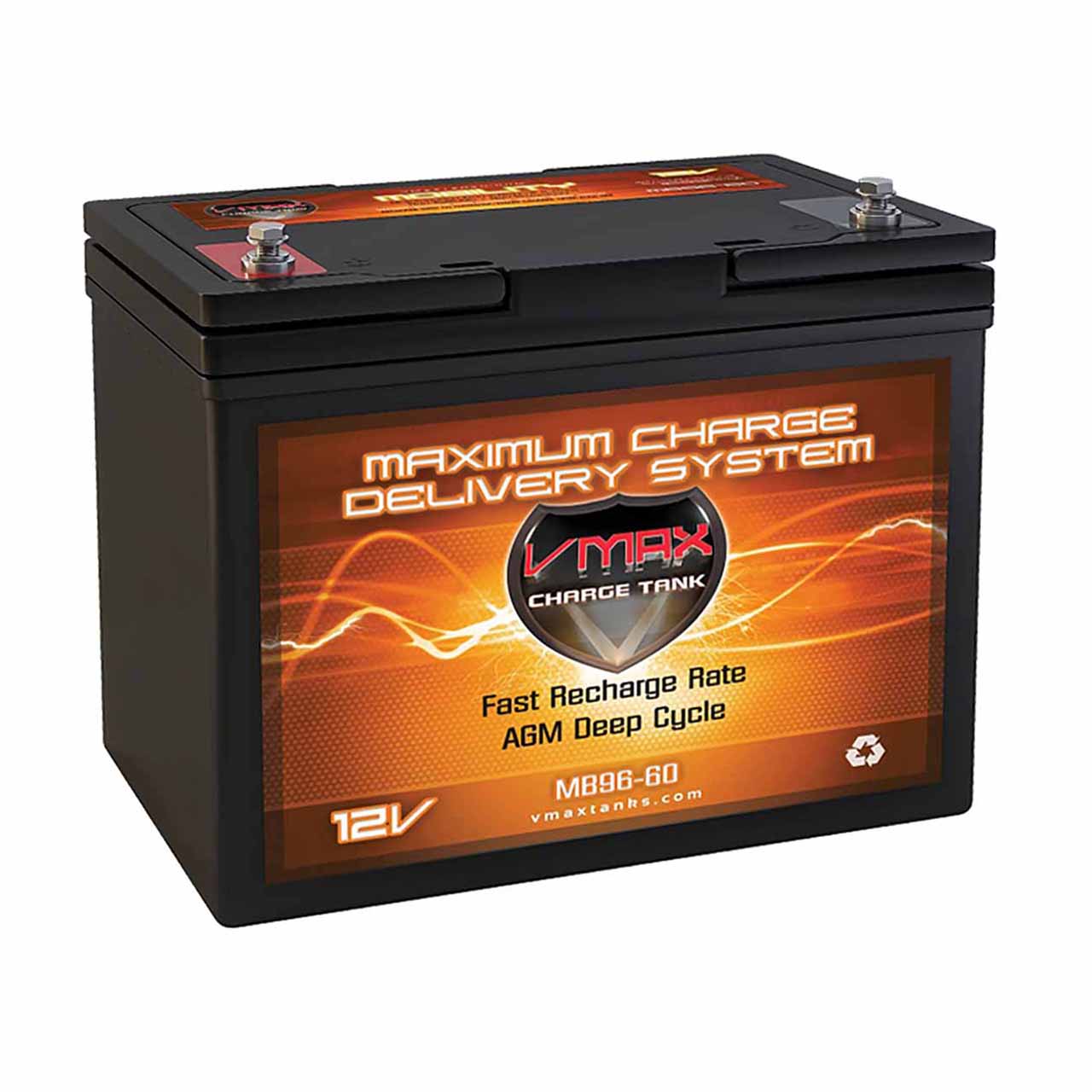 VMAX MB96-60 12V 60Ah AGM Deep Cycle Battery VMAX MB96-60 12V 60Ah AGM Deep Cycle Battery – Group 22NF