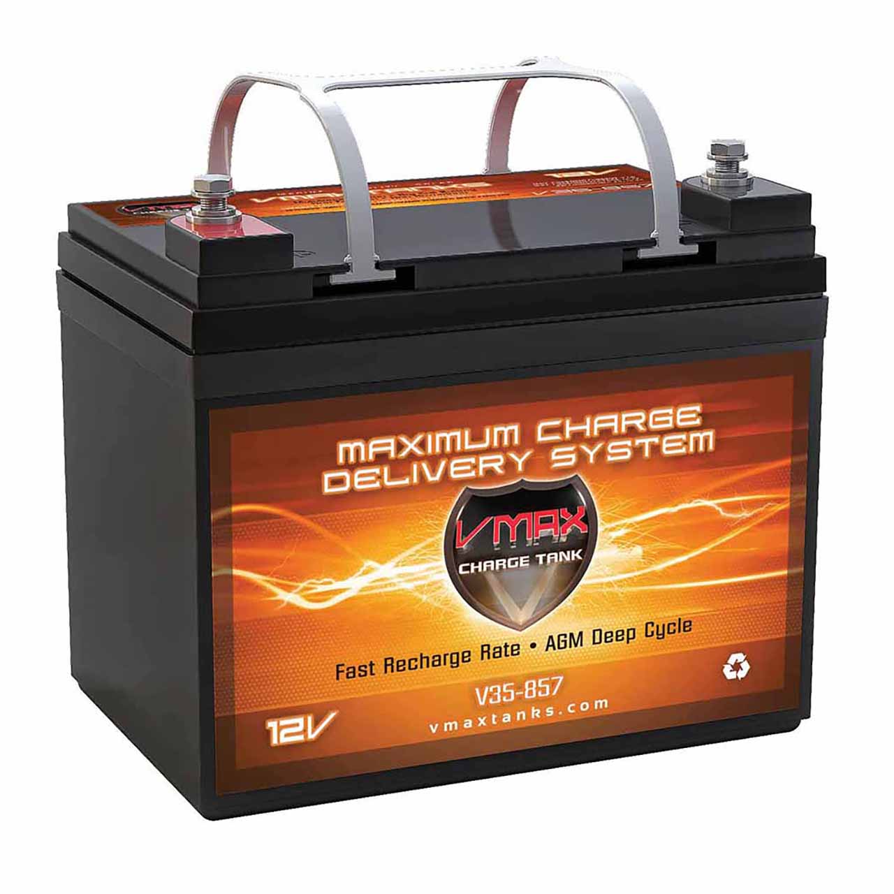 VMAX V35-857 12V 35Ah Deep Cycle AGM Battery VMAX V35-857 12V 35Ah Deep Cycle AGM Battery – M6 Terminals