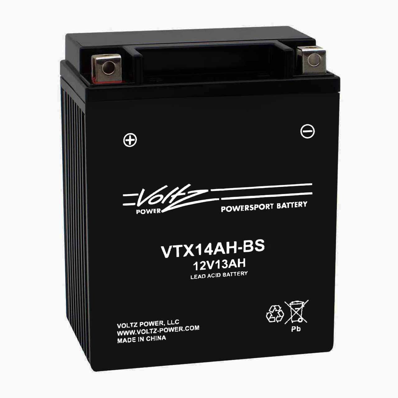 Voltz VTX14AH-BS AGM Powersport Battery &ndash; Group 14AH &ndash; User Activated